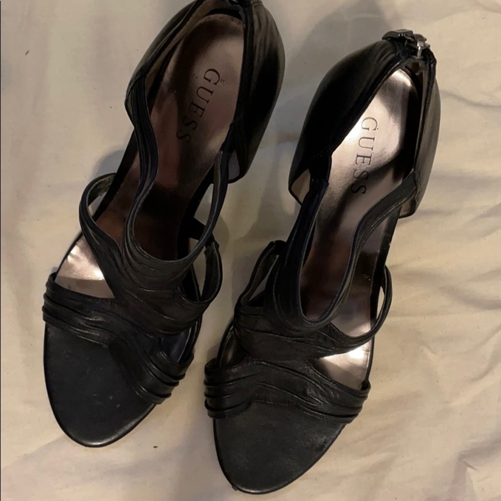 Guess leather high heels sandals